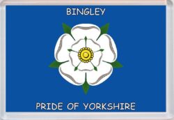 Bingley - Pride of Yorkshire County Flag - Jumbo Fridge Magnet Souvenir Gift Present