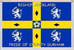 Bishop Auckland - Pride of County Durham Flag - Jumbo Fridge Magnet Souvenir Gift Present