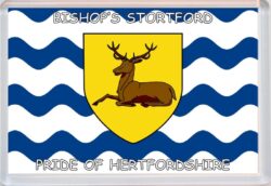 Bishop's Stortford - Pride of Hertfordshire County Flag - Jumbo Fridge Magnet Souvenir Gift Present
