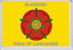 Blackburn - Pride of Lancashire County Flag - Jumbo Fridge Magnet Souvenir Gift Present