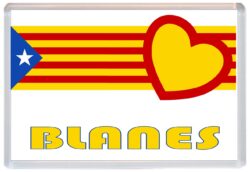 Blanes - Love Catalonia Towns & Cities Flag - Jumbo Fridge Magnet Souvenir Gift Present