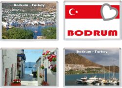 Bodrum - Turkey - 4 PACK - Jumbo Fridge Magnet Souvenir Gift Present