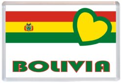 Bolivia - Love Bolivia/Bolivian Towns & Cities Flag - Jumbo Fridge Magnet Souvenir Gift Present