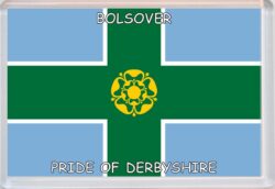 Bolsover - Pride of Derbyshire County Flag - Jumbo Fridge Magnet Souvenir Gift Present