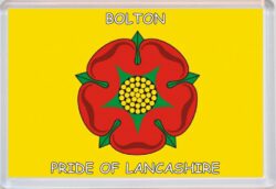 Bolton - Pride of Lancashire County Flag - Jumbo Fridge Magnet Souvenir Gift Present