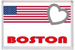 Boston - Love USA/United States of America Towns & Cities Flag - Jumbo Fridge Magnet Souvenir Gift
