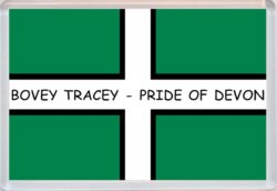 Bovey Tracey - Pride of Devon County Flag - Jumbo Fridge Magnet Souvenir Gift Present