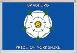 Bradford - Pride of Yorkshire County Flag - Jumbo Fridge Magnet Souvenir Gift Present