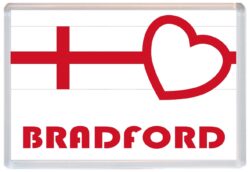 Bradford - Love England/English Towns & Cities Flag - Jumbo Fridge Magnet Souvenir Gift Present