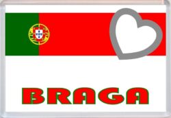 Braga - Love Portugal/Portuguese Towns & Cities Flag - Jumbo Fridge Magnet Souvenir Gift Present