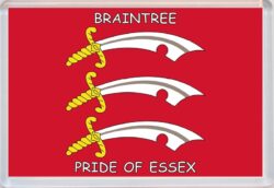 Braintree - Pride of Essex County Flag - Jumbo Fridge Magnet Souvenir Gift Present