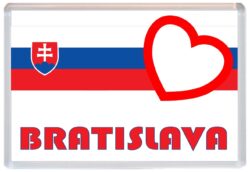 Bratislava - Love Slovakia/Slovakian Towns & Cities Flag - Jumbo Fridge Magnet Souvenir Gift Present
