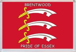 Brentwood - Pride of Essex County Flag - Jumbo Fridge Magnet Souvenir Gift Present