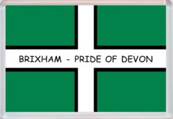 Brixham - Pride of Devon County Flag - Jumbo Fridge Magnet Souvenir Gift Present