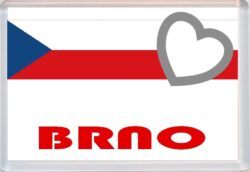 Brno - Love Czech Republic Towns & Cities Flag - Jumbo Fridge Magnet Souvenir Gift Present