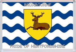 Broxbourne - Pride of Hertfordshire County Flag - Jumbo Fridge Magnet Souvenir Gift Present