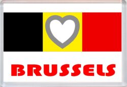 Brussels - Love Belgium/Belgian Towns & Cities Flag - Jumbo Fridge Magnet Souvenir Gift Present