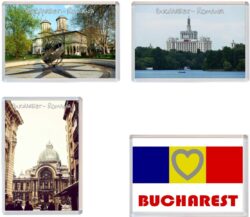 Bucharest - Romania - 4 PACK - Jumbo Fridge Magnet Souvenir Gift Present