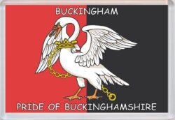 Buckingham - Pride of Buckinghamshire County Flag - Jumbo Fridge Magnet Souvenir Gift Present