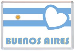 Buenos Aires - Love Argentina/Argentine Towns & Cities Flag - Jumbo Fridge Magnet Souvenir Gift Present