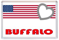 Buffalo - Love USA/United States of America Towns & Cities Flag - Jumbo Fridge Magnet Souvenir Gift