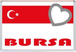 Bursa - Love Turkey/Turkish Towns & Cities Flag - Jumbo Fridge Magnet Souvenir Gift Present
