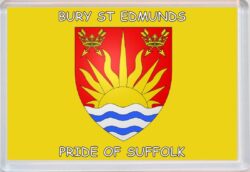 Bury St Edmunds - Pride of Suffolk County Flag - Jumbo Fridge Magnet Souvenir Gift