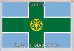 Buxton - Pride of Derbyshire County Flag - Jumbo Fridge Magnet Souvenir Gift Present