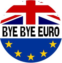 Bye Bye Euro - (TWO PACK) - Car Bumper / Laptop / Window / Decal / Sticker