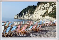 Beer - Devon - Jumbo Fridge Magnet Souvenir Gift Present Deckchairs
