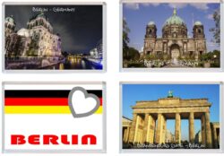 Berlin - Germany - 4 PACK - Jumbo Fridge Magnet Souvenir Gift Present