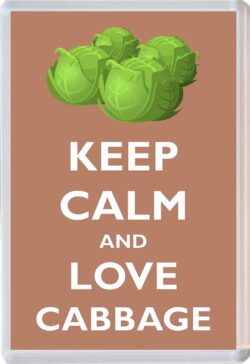 Keep Calm and Love Cabbage - Jumbo Fridge Magnet Souvenir Gift Present