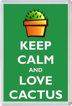 Keep Calm and Love Cactus - Jumbo Fridge Magnet Souvenir Gift Present