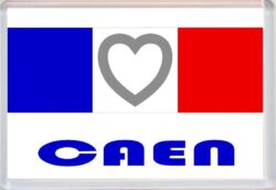 Caen - Love France/French Towns & Cities Flag - Jumbo Fridge Magnet Souvenir Gift Present