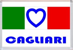 Cagliari - Love Italy/Italian Towns & Cities Flag - Jumbo Fridge Magnet Souvenir Gift Present