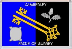 Camberley - Pride of Surrey County Flag - Jumbo Fridge Magnet Souvenir Gift
