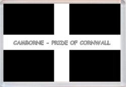 Camborne - Pride of Cornwall County Flag - Jumbo Fridge Magnet Souvenir Gift Present