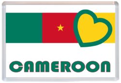 Cameroon - Love Cameroon Towns & Cities Flag - Jumbo Fridge Magnet Souvenir Gift
