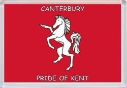 Canterbury - Pride of Kent County Flag - Jumbo Fridge Magnet Souvenir Gift Present