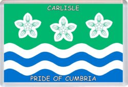 Carlisle - Pride of Cumbria County Flag - Jumbo Fridge Magnet Souvenir Gift Present
