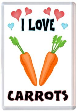 I Love Carrots - Jumbo Fridge Magnet Souvenir Gift Present