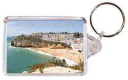 Carvoeriro - Algarve - Portugal - Double Sided Large Keyring Key Fob Chain Ring Gift Present Souvenir