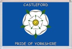 Castleford - Pride of Yorkshire County Flag - Jumbo Fridge Magnet Souvenir Gift Present