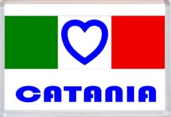 Catania - Love Italy/Italian Towns & Cities Flag - Jumbo Fridge Magnet Souvenir Gift Present