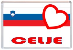 Celje - Love Slovenia/Slovenian Towns & Cities Flag - Jumbo Fridge Magnet Souvenir Gift Present