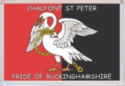 Chalfont St Peter - Pride of Buckinghamshire County Flag - Jumbo Fridge Magnet Souvenir Gift Present