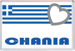 Chania - Love Greece/Greek Towns & Cities Flag - Jumbo Fridge Magnet Souvenir Gift Present