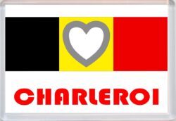 Charleroi - Love Belgium/Belgian Towns & Cities Flag - Jumbo Fridge Magnet Souvenir Gift Present