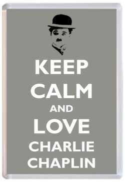 Keep Calm and Love Charlie Chaplin - Jumbo Fridge Magnet Souvenir Gift Present