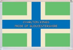 Charlton Kings - Pride of Gloucestershire County Flag - Jumbo Fridge Magnet Souvenir Gift Present
